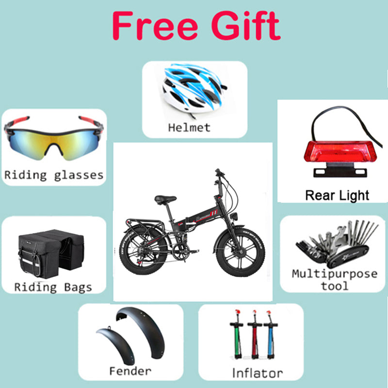 RANDRIDE YX20M PLUS Dual Motors 2000W 20Ah Folding Electric Bike with Hydraulic Brakes