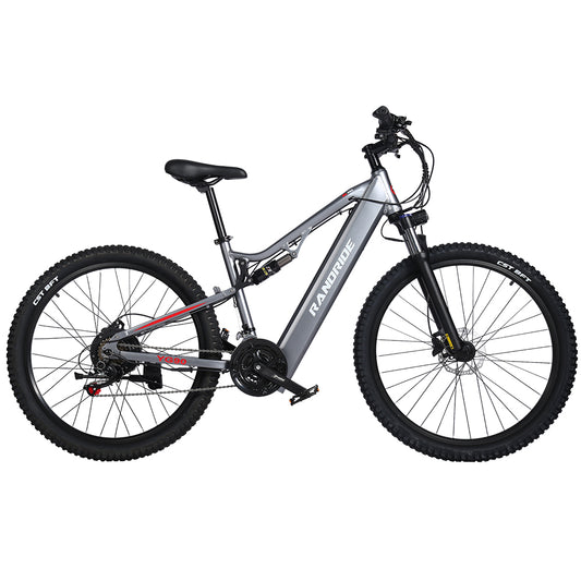 RANDRIDE YG90A: Full Suspension Electric Mountain Bike 1000W 17Ah with SHIMANO Hydraulic Brakes