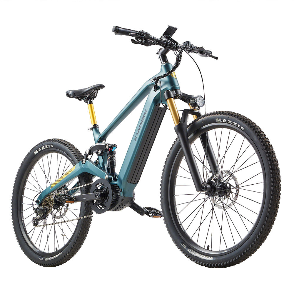 RANDRIDE MX500 Electric Mountain Bike with 500W Bafang Mid-Drive Motor/15Ah Samsung Lithium battery and Adjustable Air Suspension