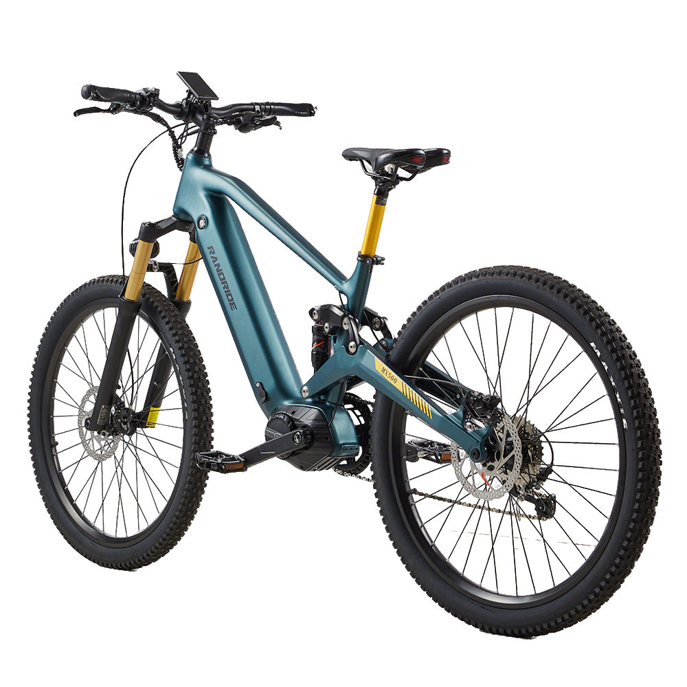 RANDRIDE MX500 Electric Mountain Bike with 500W Bafang Mid-Drive Motor/15Ah Samsung Lithium battery and Adjustable Air Suspension
