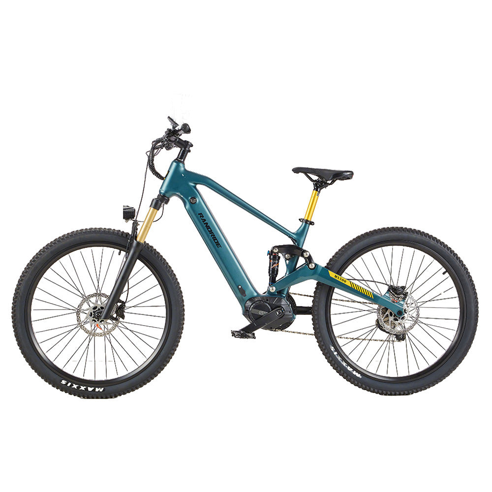 RANDRIDE MX500 Electric Mountain Bike with 500W Bafang Mid-Drive Motor/15Ah Samsung Lithium battery and Adjustable Air Suspension