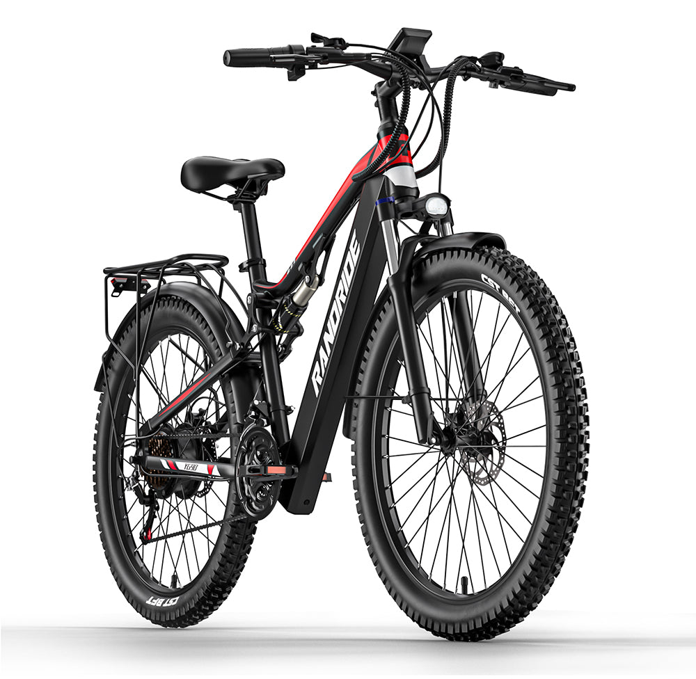 RANDRIDE YG90B: Full Suspension Electric Mountain Bike 1000W 17Ah with SHIMANO Hydraulic Brakes