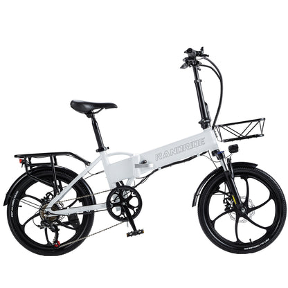 RANDRIDE YA20  Folding Electric Bike 48V 12.8Ah Ebike with Dual Disc Brakes