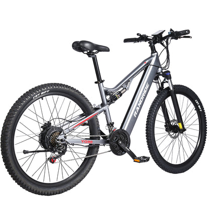 RANDRIDE YG90-Gray full suspension Electric mountain bikes with SHIMANO Hydraulic Brake