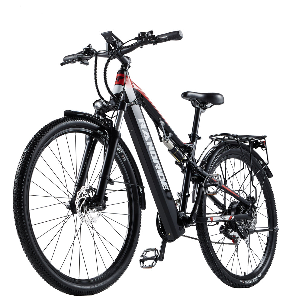 RANDRIDE YG90-29: Full Suspension Electric Mountain Bike 1000W 17Ah with SHIMANO Hydraulic Brakes 29 Inch Tire