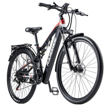 RANDRIDE YG90-29: Full Suspension Electric Mountain Bike 1000W 17Ah with SHIMANO Hydraulic Brakes 29 Inch Tire