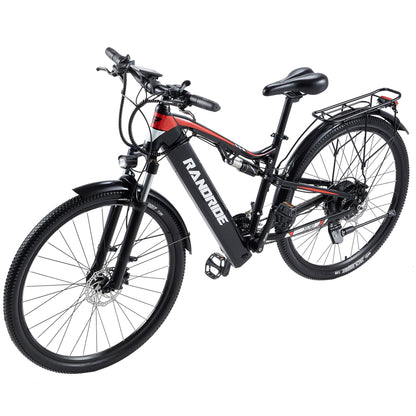 RANDRIDE YG90-29: Full Suspension Electric Mountain Bike 1000W 17Ah with SHIMANO Hydraulic Brakes 29 Inch Tire