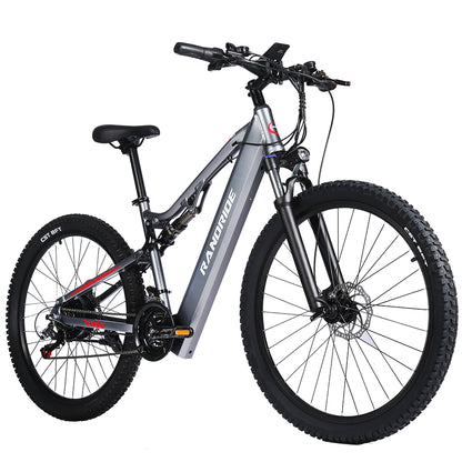 RANDRIDE YG90-Gray full suspension Electric mountain bikes with SHIMANO Hydraulic Brake