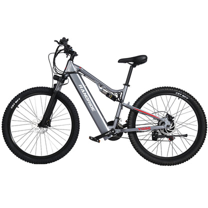 RANDRIDE YG90-Gray full suspension Electric mountain bikes with SHIMANO Hydraulic Brake