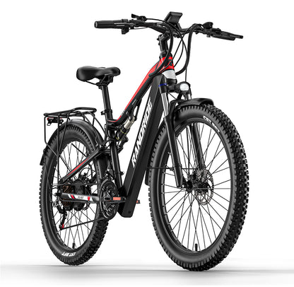 RANDRIDE YG90B: Full Suspension Electric Mountain Bike 1000W 17Ah with SHIMANO Hydraulic Brakes